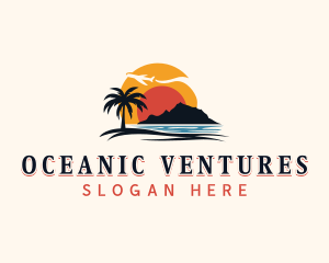 Island Beach Travel logo design