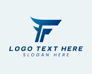 Fast Logistics Racing Letter F Logo