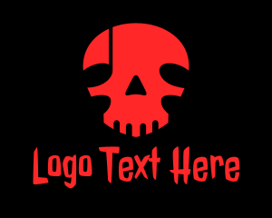 Red - Death Note Skull logo design