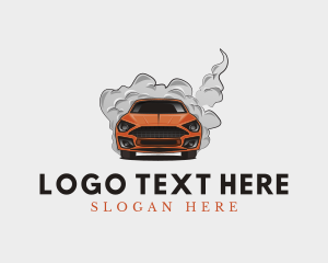 Auto - Orange Racing Car logo design