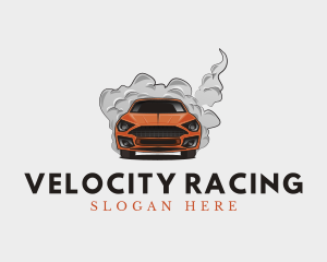 Orange Racing Car logo design