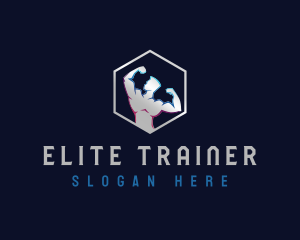  Fitness Muscle Gym Trainer logo design