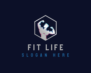  Fitness Muscle Gym logo design