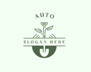 Planting - Natural Shovel Planting logo design