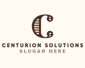 Antique Style Letter C logo design