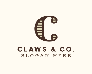 Antique Style Letter C logo design