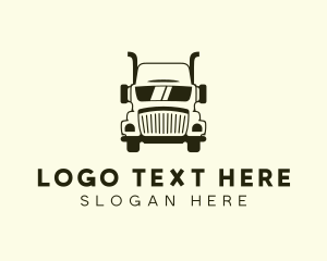 Courier - Trailer Truck Shipping Cargo logo design