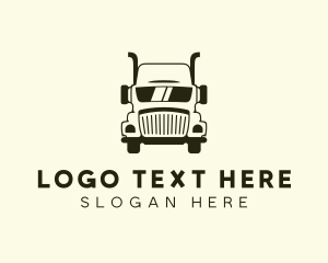 Trailer Truck Shipping Cargo  Logo