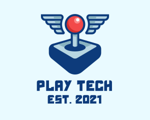 Gamepad - Joystick Controller Wings logo design