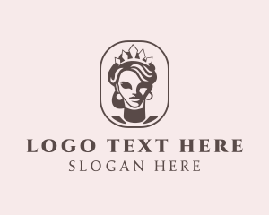 Jewelry Store - Queen Woman Crown logo design