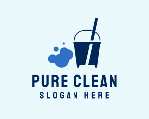 Cleaning Bucket Housekeeping logo design