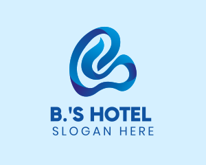 Blue Letter B  logo design