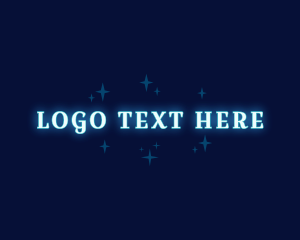 Heavenly Bodies - Glowing Stars Wordmark logo design