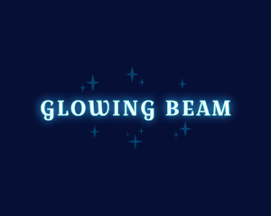 Glowing Stars Wordmark logo design