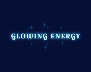 Glowing Stars Wordmark logo design