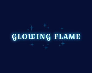 Glowing Stars Wordmark logo design