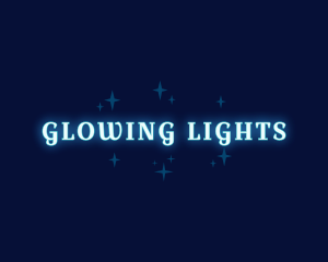 Glowing Stars Wordmark logo design