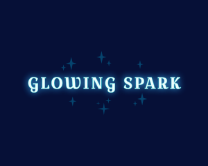 Glowing Stars Wordmark logo design