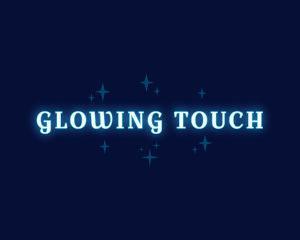 Glowing Stars Wordmark logo design