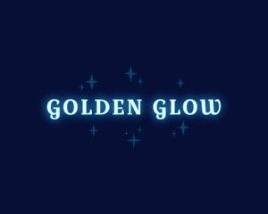 Glowing Stars Wordmark logo design