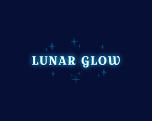 Glowing Stars Wordmark logo design