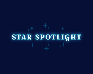 Glowing Stars Wordmark logo design