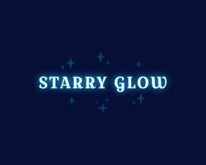 Glowing Stars Wordmark logo design