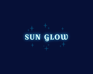 Glowing Stars Wordmark logo design