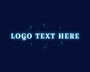 Glowing Stars Wordmark Logo