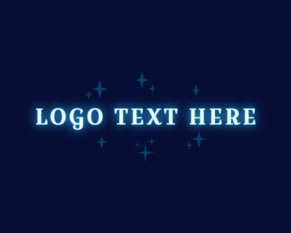 Glowing - Glowing Stars Wordmark logo design