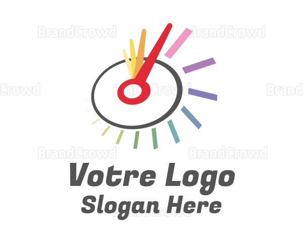 Colorful Speedometer Gauge Logo