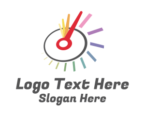 Speed - Colorful Speedometer Gauge logo design