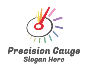 Gauge - Colorful Speedometer Gauge logo design