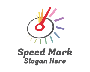 Colorful Speedometer Gauge logo design