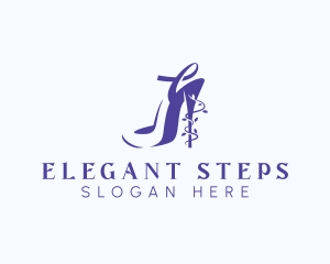 Heels - Stylish Stiletto Shoe logo design