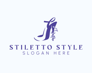 Stylish Stiletto Shoe logo design