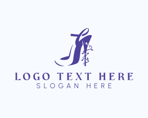 Stylish Stiletto Shoe Logo
