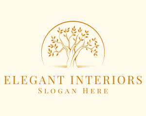 Elegant Nature Tree logo design