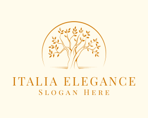 Elegant Nature Tree logo design