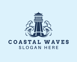 Coastal Ocean Lighthouse logo design