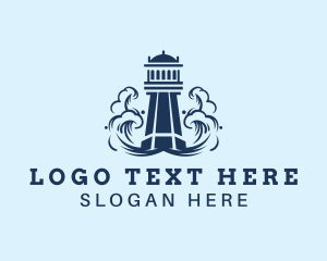 Coastal Ocean Lighthouse Logo