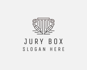 Jury - Law Firm Pillar Judicial logo design