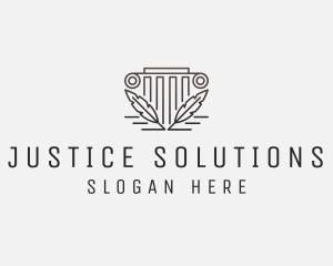 Judicial - Law Firm Pillar Judicial logo design