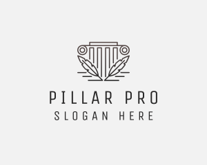 Pillar - Law Firm Pillar Judicial logo design