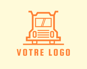 Orange Truck Courier Logo