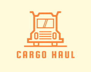 Orange Truck Courier logo design