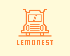 Transport - Orange Truck Courier logo design