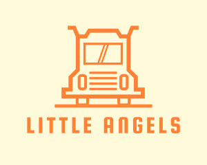Transportation - Orange Truck Courier logo design