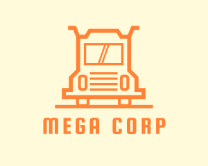 Large - Orange Truck Courier logo design