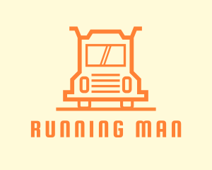 Cargo Truck - Orange Truck Courier logo design